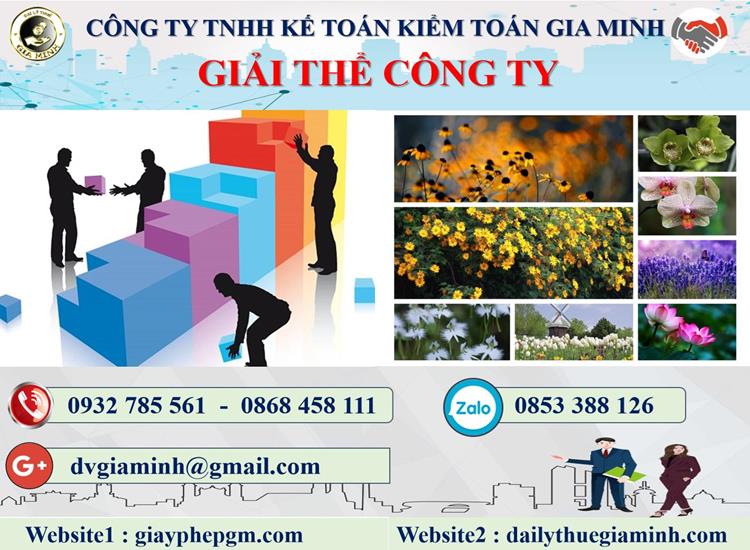 Dịch vụ giải thể công ty tại Thị Xã Sơn Tây trọn gói uy tín 4 Thủ tục giải thể công ty tại Thị Xã Sơn Tây