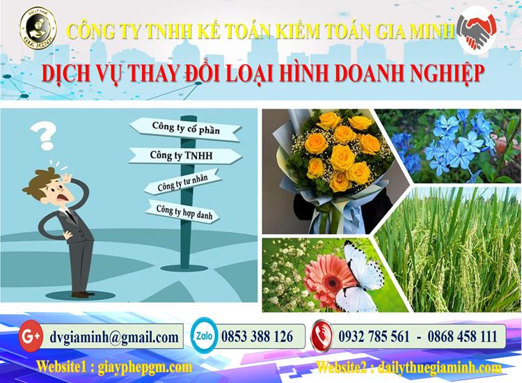 Dịch vụ thay đổi loại hình doanh nghiệp tại Bình Định 4 Thủ tục thay đổi loại hình doanh nghiệp tại Bình Định