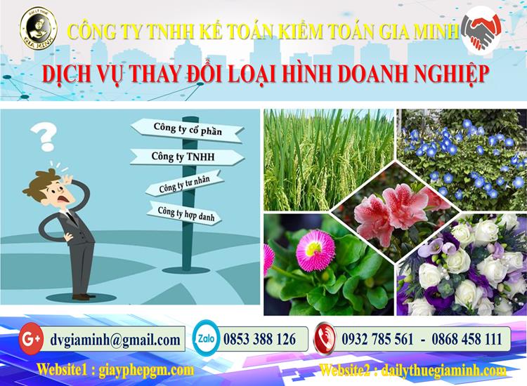 Dịch vụ thay đổi loại hình doanh nghiệp tại Lâm Đồng 4 Thủ tục thay đổi loại hình doanh nghiệp tại Lâm Đồng