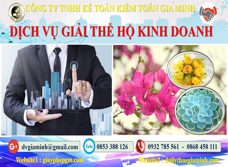 Giải thể hộ kinh doanh Huyện Cờ Đỏ