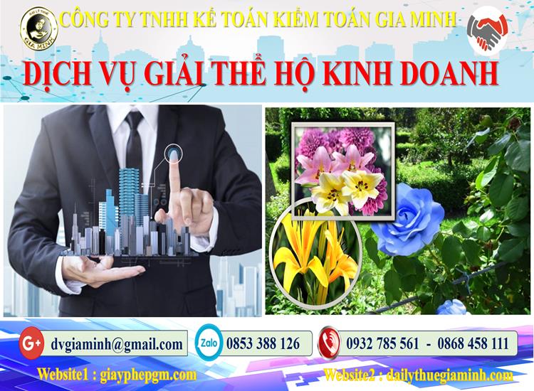 Giải thể hộ kinh doanh Vĩnh Phúc 5 Thủ tục giải thể hộ kinh doanh Vĩnh Phúc