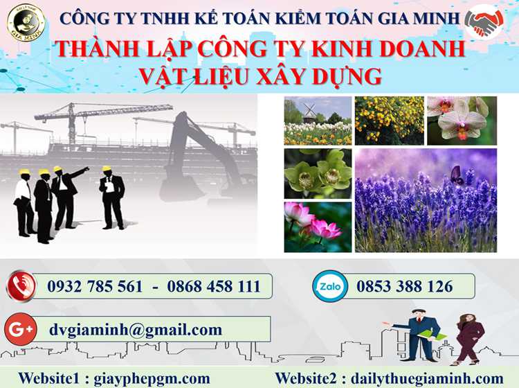 Dịch vụ thành lập công ty kinh doanh vật liệu xây dựng tại Đắk Lắk uy tín 2025 6 Thủ tục thành lập công ty kinh doanh vật liệu xây dựng tại Đắk Lắk