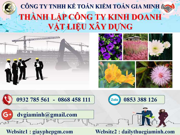 thành lập công ty kinh doanh vật liệu xây dựng tại Huyện Thới Lai 4 Thủ tục thành lập công ty kinh doanh vật liệu xây dựng tại Huyện Thới Lai