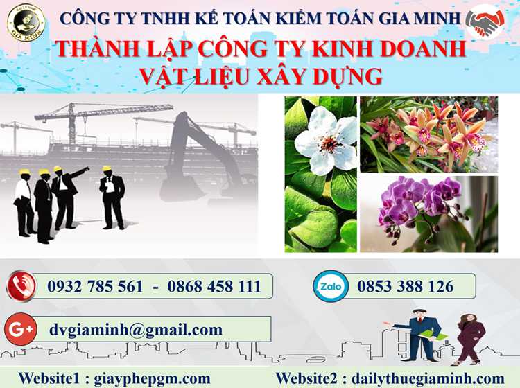 thành lập công ty kinh doanh vật liệu xây dựng tại Quận 8 4 Thủ tục thành lập công ty kinh doanh vật liệu xây dựng tại Quận 8