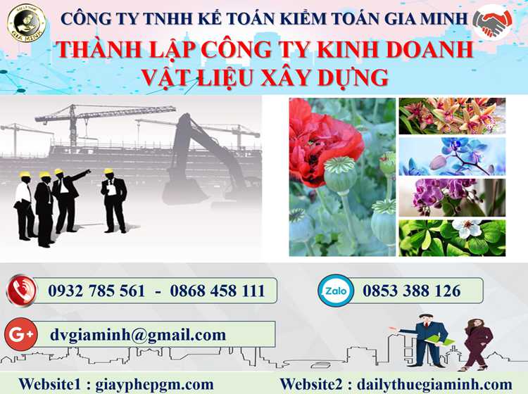 thành lập công ty kinh doanh vật liệu xây dựng tại Quận Đống Đa 3 Thủ tục thành lập công ty kinh doanh vật liệu xây dựng tại Quận Đống Đa