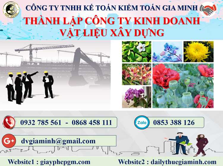 thành lập công ty kinh doanh vật liệu xây dựng tại Quận Hoàn Kiếm 4 Thủ tục thành lập công ty kinh doanh vật liệu xây dựng tại Quận Hoàn Kiếm