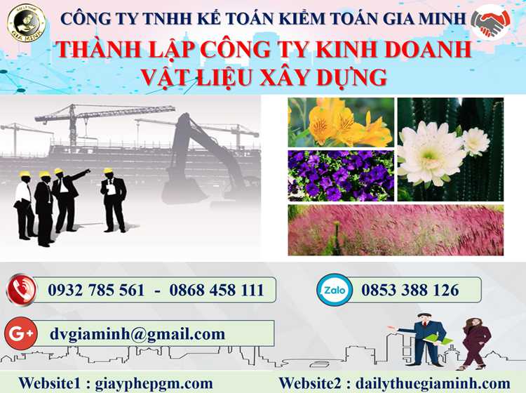 Thành lập công ty kinh doanh vật liệu xây dựng tại Tây Ninh 4 Thủ tục thành lập công ty kinh doanh vật liệu xây dựng tại Tây Ninh