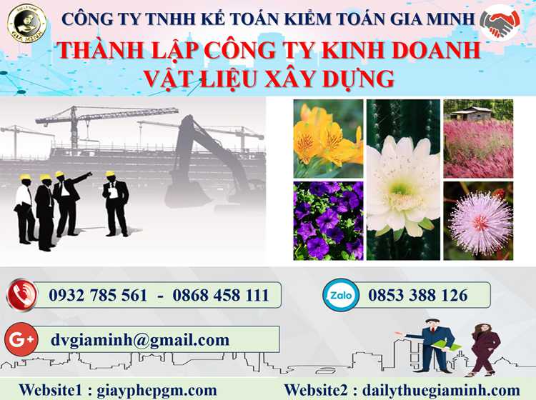 Thủ tục TLCT kinh doanh vật liệu xây dựng tại Tiền Giang