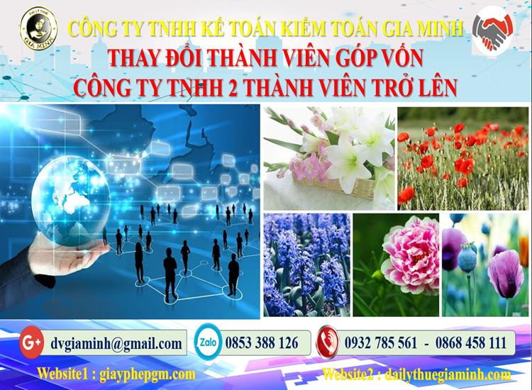 Thay đổi thành viên góp vốn công ty TNHH 2 thành viên Đồng Tháp 4 Thay đổi thành viên góp vốn công ty TNHH 2 thành viên trở lên