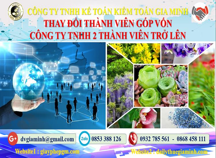 Thay đổi thành viên góp vốn công ty TNHH 2 thành viên Hà Nội 4 Thay đổi thành viên góp vốn công ty TNHH 2 thành viên trở lên
