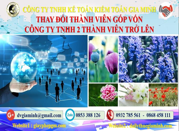 Thay đổi thành viên góp vốn công ty TNHH 2 thành viên Huyện An Lão 4 Thay đổi thành viên góp vốn công ty TNHH 2 thành viên trở lên