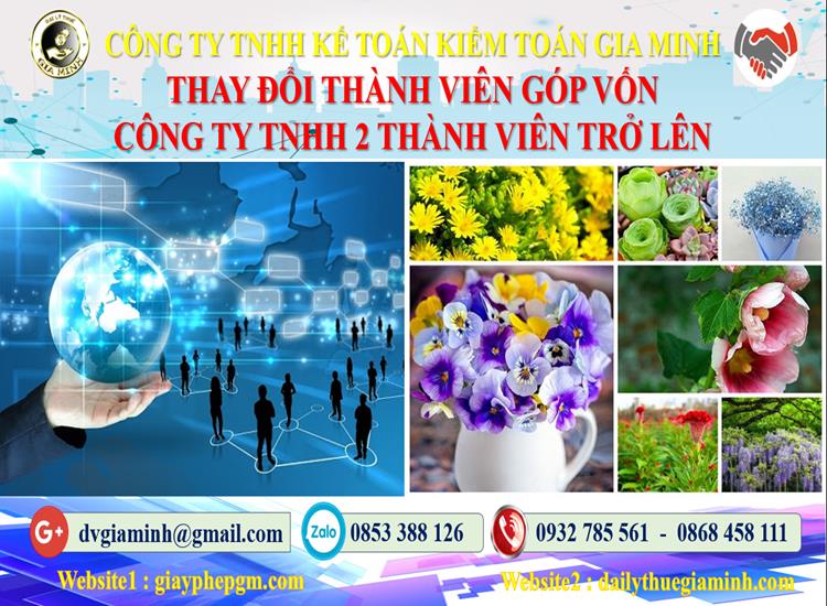 Thay đổi thành viên góp vốn công ty TNHH 2 thành viên Huyện Đông Anh 4 Thay đổi thành viên góp vốn công ty TNHH 2 thành viên trở lên