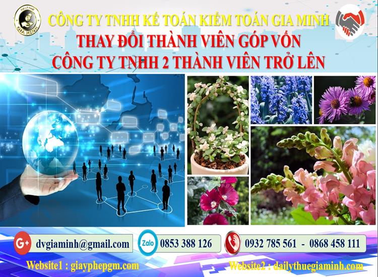 Thay đổi thành viên góp vốn công ty TNHH 2 thành viên Huyện Mỹ Đức 4 Thay đổi thành viên góp vốn công ty TNHH 2 thành viên trở lên