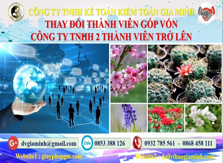 Thay đổi thành viên góp vốn công ty TNHH 2 thành viên Huyện Vĩnh Thạnh 4 Thay đổi thành viên góp vốn công ty TNHH 2 thành viên trở lên