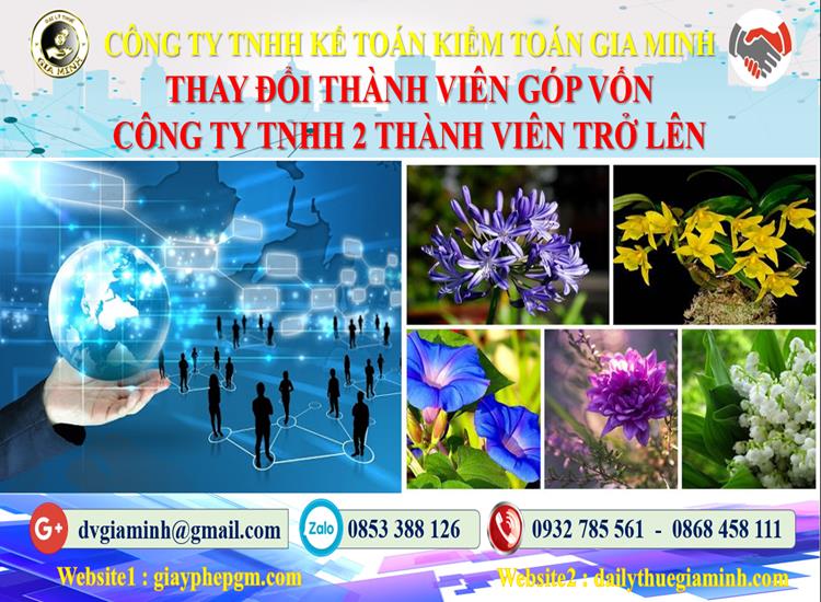Thay đổi thành viên góp vốn công ty TNHH 2 thành viên Quận 8 4 Thay đổi thành viên góp vốn công ty TNHH 2 thành viên trở lên