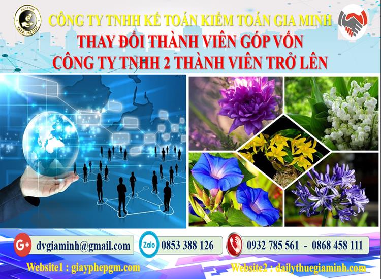 Thay đổi thành viên góp vốn công ty TNHH 2 thành viên Quận Bình Thủy 4 Thay đổi thành viên góp vốn công ty TNHH 2 thành viên trở lên