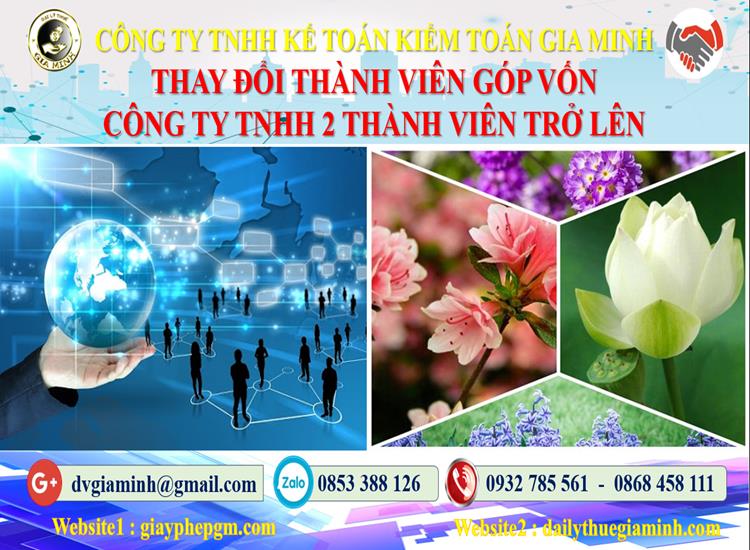 Thay đổi thành viên góp vốn công ty TNHH 2 thành viên Quận Gò Vấp 4 Thay đổi thành viên góp vốn công ty TNHH 2 thành viên trở lên