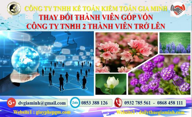 Thay đổi thành viên góp vốn công ty TNHH 2 thành viên Quận Lê Chân 4 Thay đổi thành viên góp vốn công ty TNHH 2 thành viên trở lên