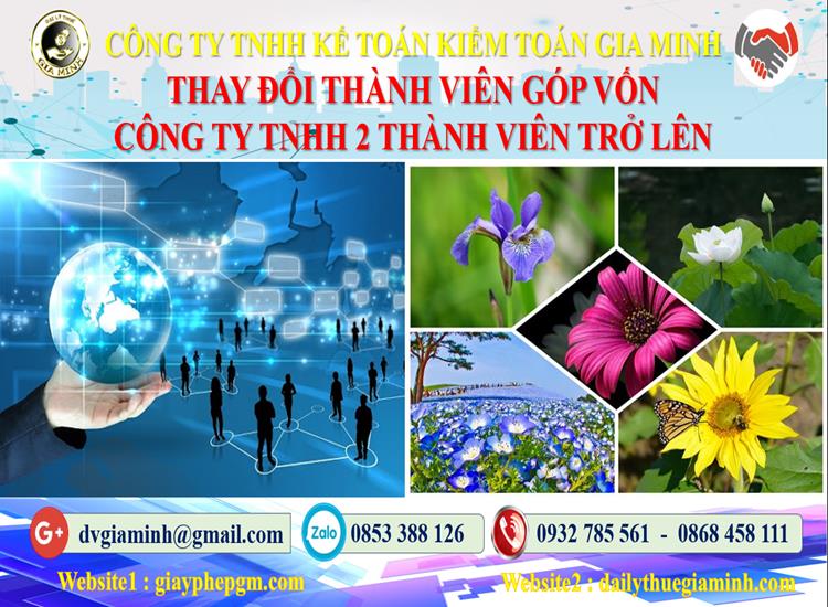 Thay đổi thành viên góp vốn công ty TNHH 2 thành viên TT Huế 4 Thay đổi thành viên góp vốn công ty TNHH 2 thành viên trở lên