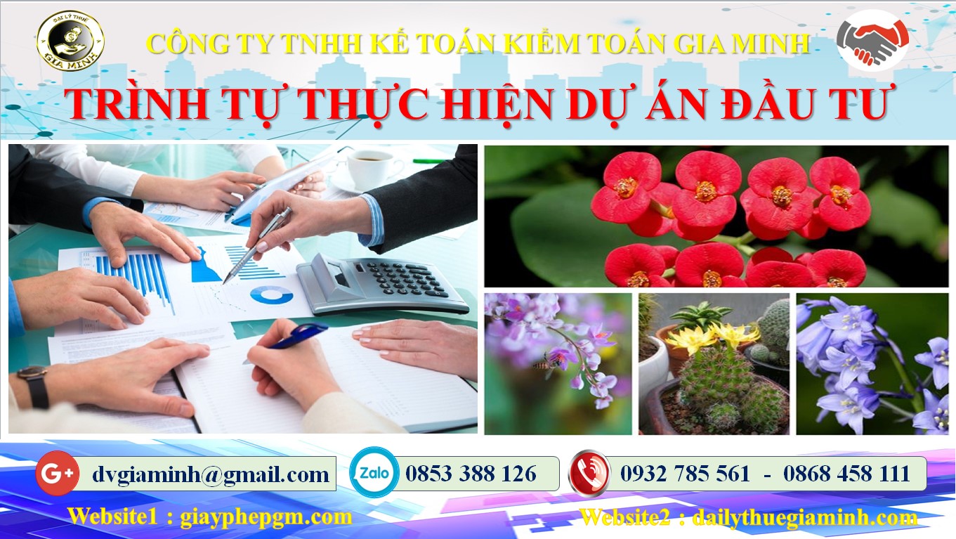 Thủ tục trình tự thực hiện dự án đầu tư