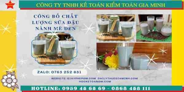 CÔNG BỐ CHẤT LƯỢNG SỮA ĐẬU NÀNH MÈ ĐEN 8 Tư vấn tự công bố chất lượng sữa đậu nành mè đen
