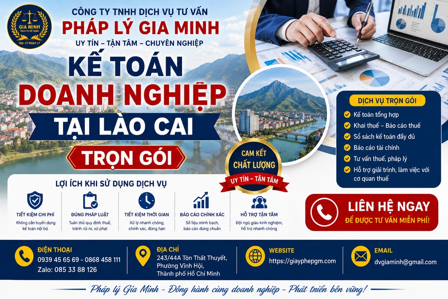 Kế toán doanh nghiệp tại Lào Cai trọn gói