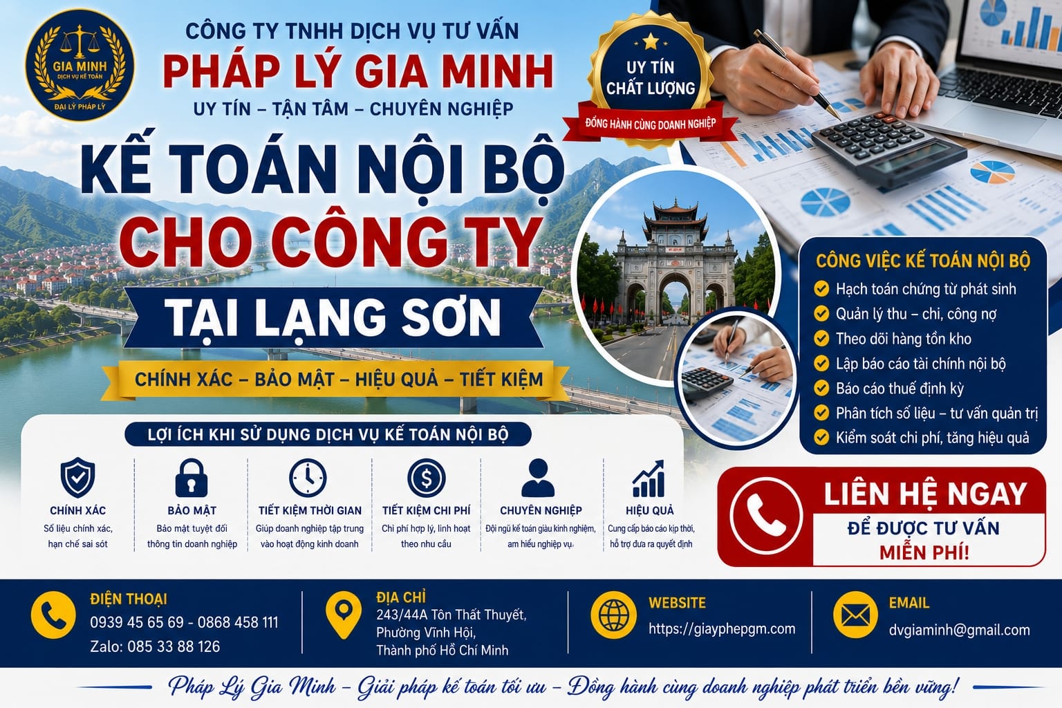 Kế toán nội bộ cho công ty tại Lạng Sơn