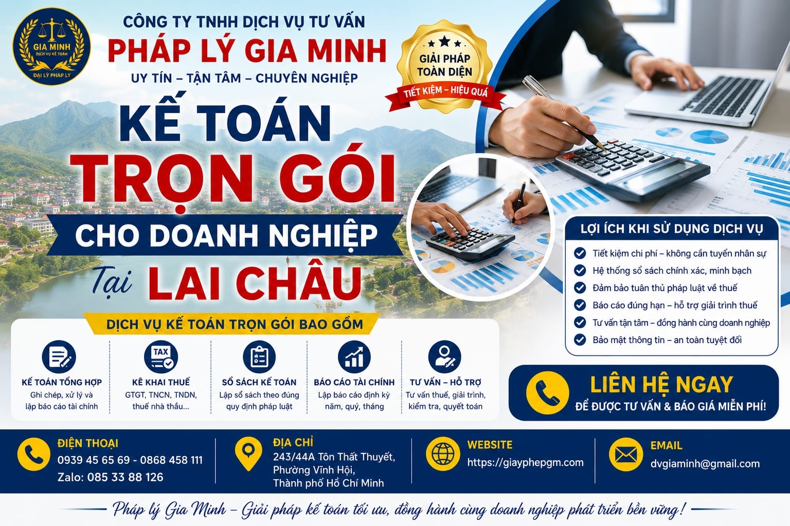 Dịch vụ kế toán tại Lai Châu – Giải pháp tài chính hiệu quả cho doanh nghiệp hiện đại 8 Kế toán trọn gói cho doanh nghiệp tại Lai Châu