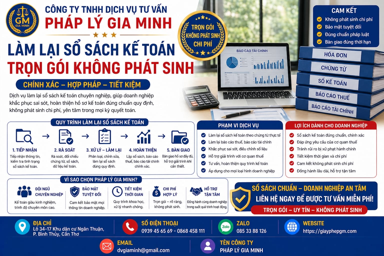 Làm lại sổ sách kế toán cho doanh nghiệp bị sai sót