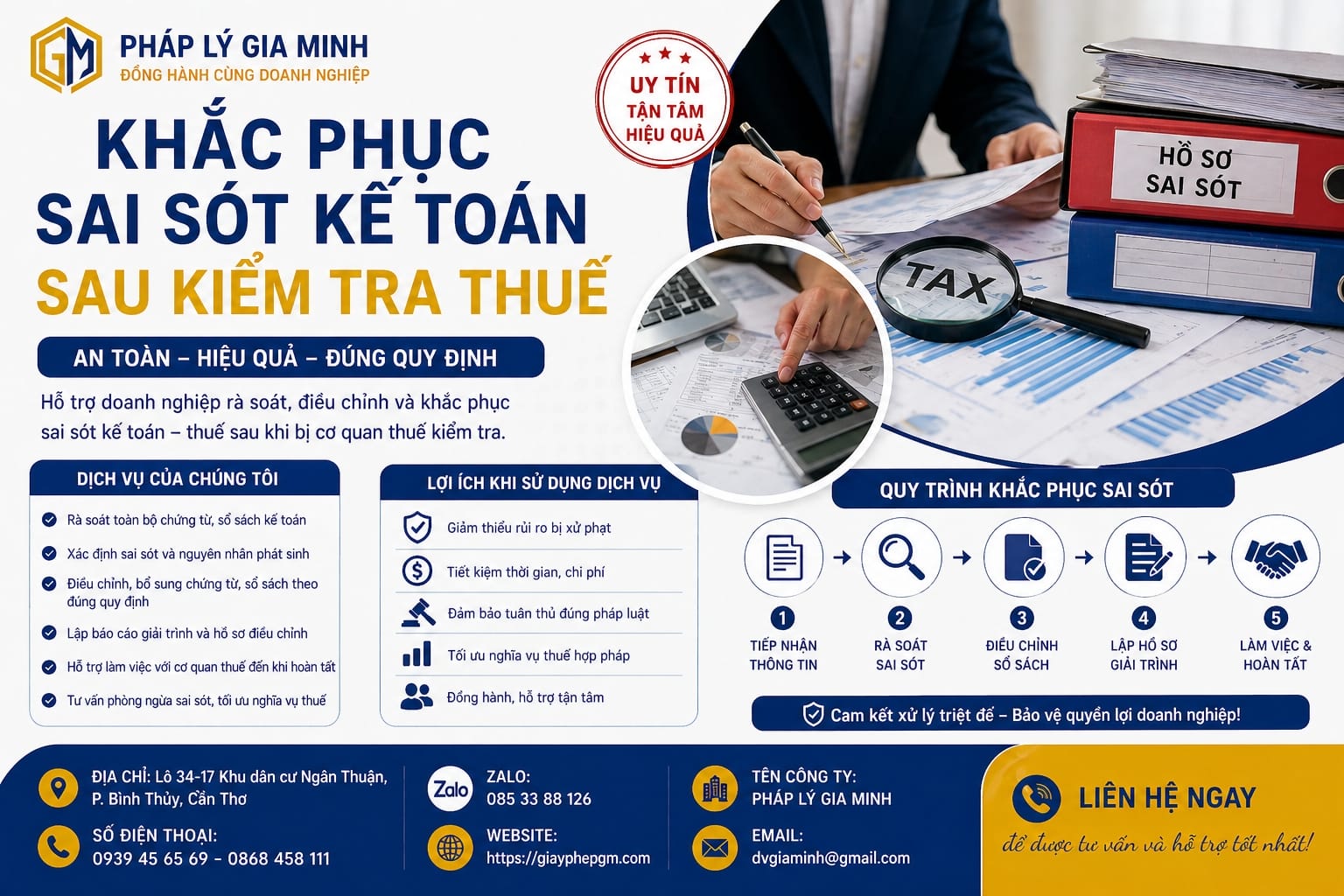 Làm lại sổ sách kế toán trọn gói không phát sinh