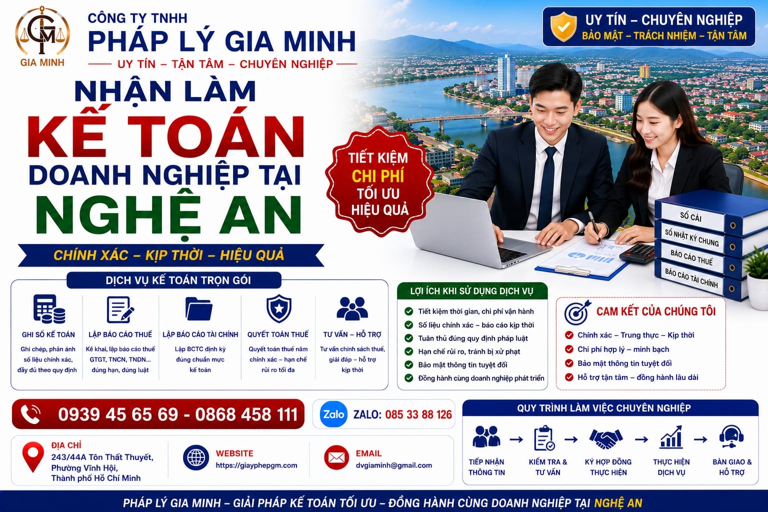 Nhận làm kế toán doanh nghiệp tại Nghệ An