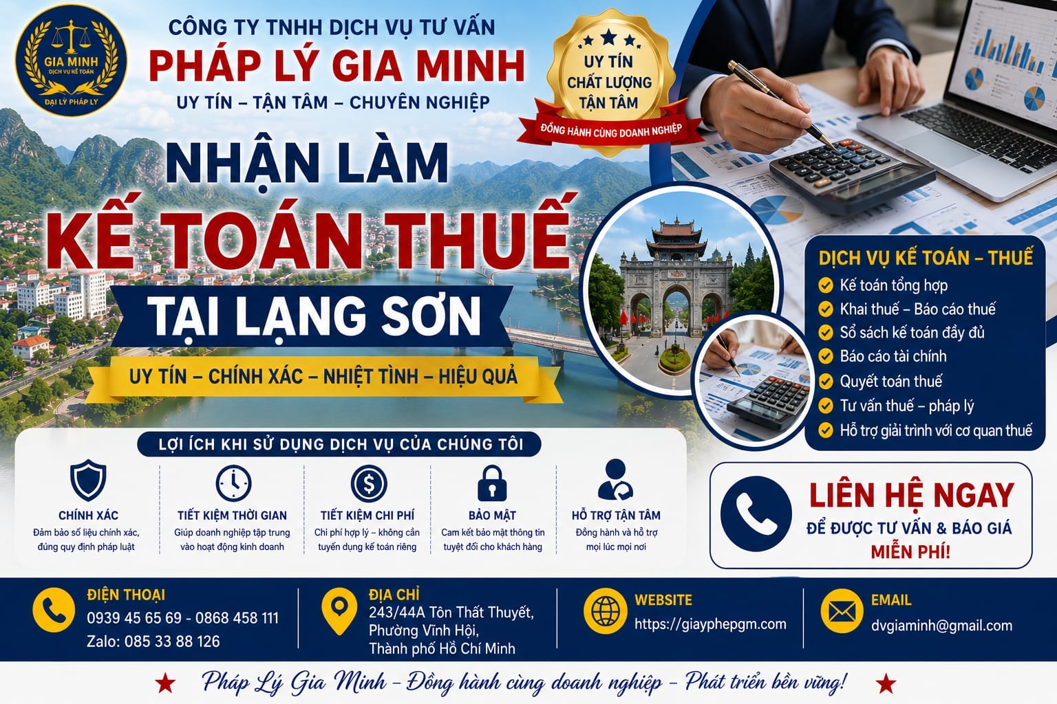 Nhận làm kế toán thuế tại Lạng Sơn
