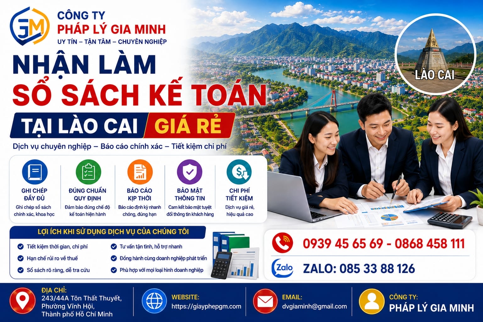 Nhận làm sổ sách kế toán tại Lào Cai giá rẻ