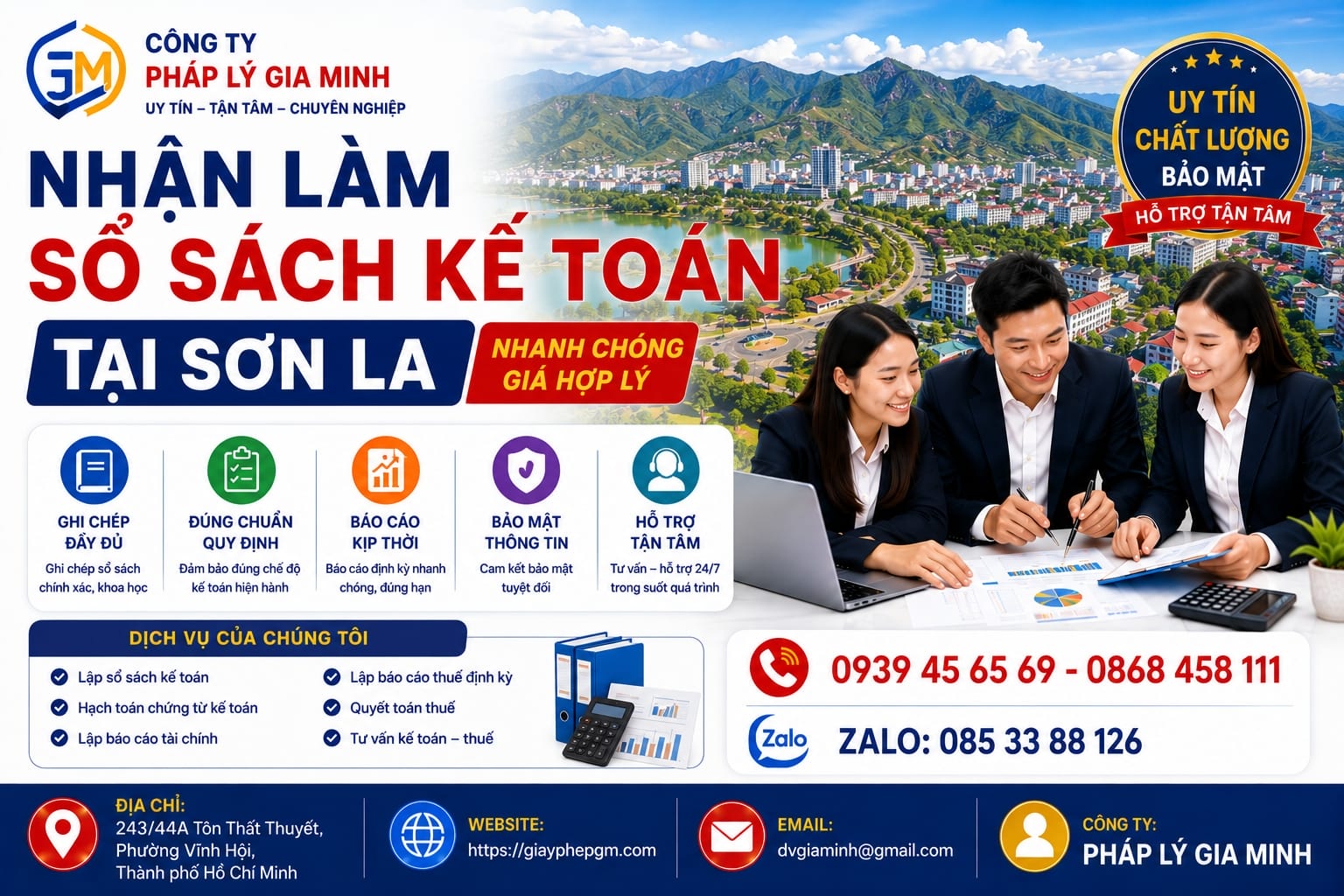 Nhận làm sổ sách kế toán tại Sơn La