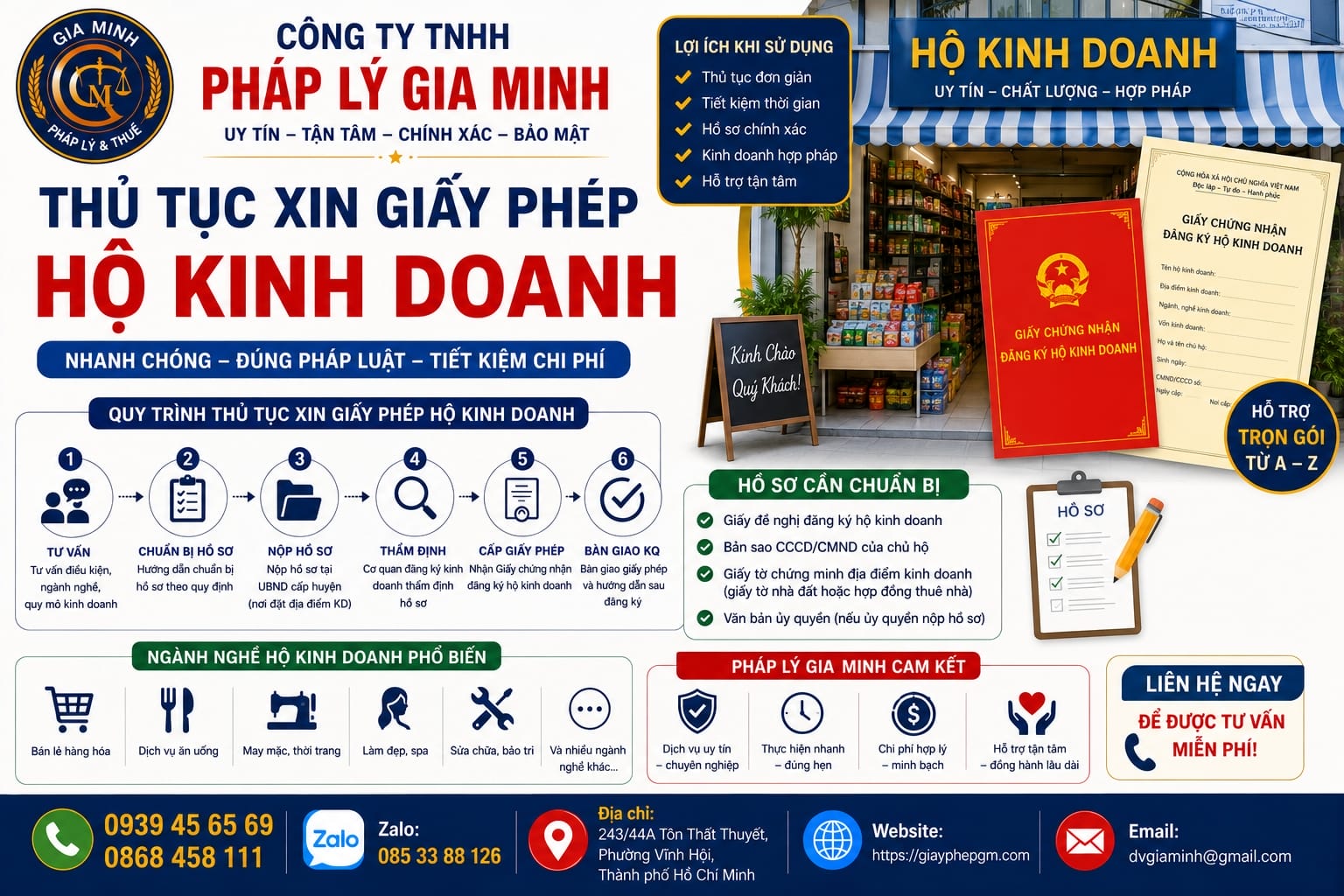Thủ tục xin giấy phép hộ kinh doanh