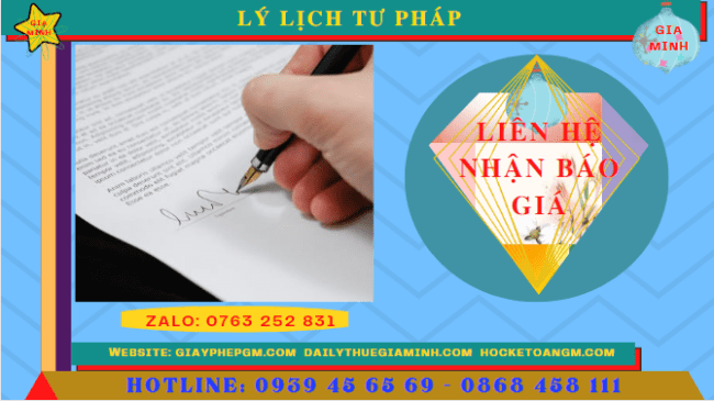 Hướng dẫn làm lý lịch tư pháp cho người nước ngoài 4 Chi phí làm lý lịch tư pháp cho người nước ngoài