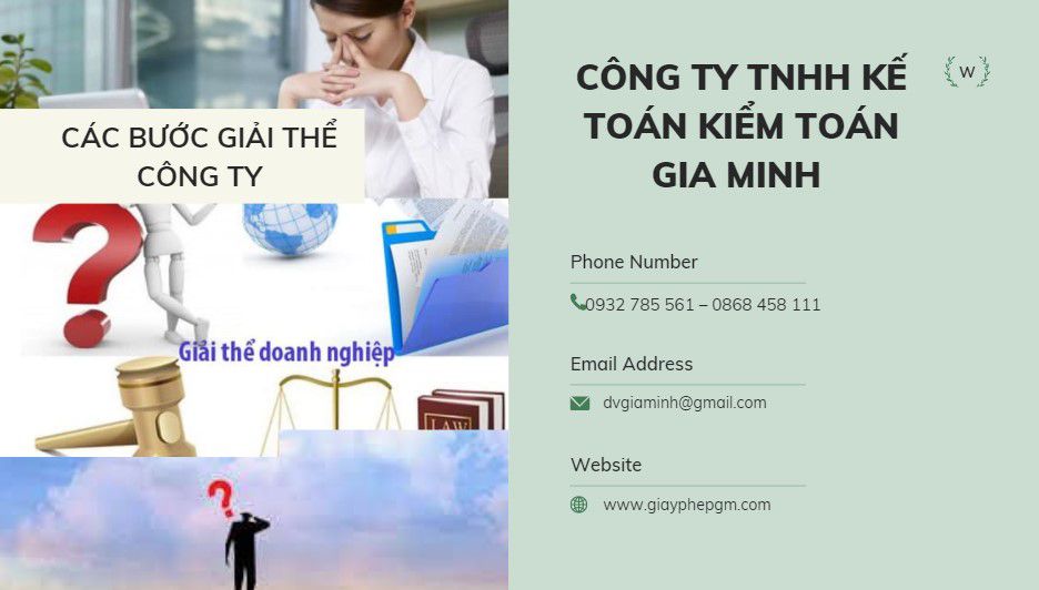 CÁC BƯỚC GIẢI THỂ CÔNG TY 4 Các bước giải thể công ty nhanh