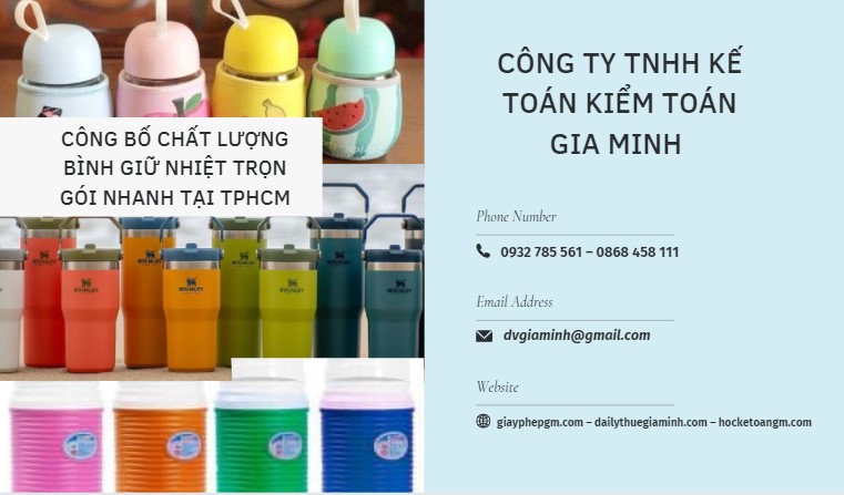 Công bố chất lượng bình giữ nhiệt trọn gói tại TPHCM