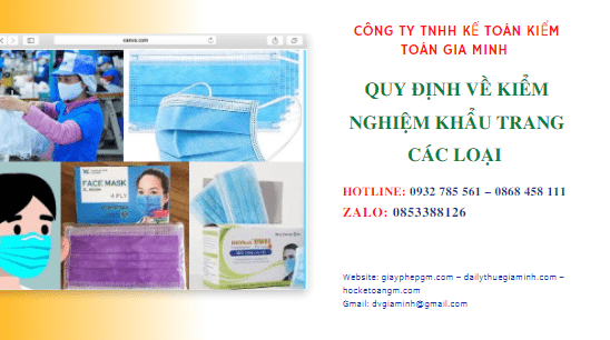 QUY ĐỊNH VỀ KIỂM NGHIỆM KHẨU TRANG CÁC LOẠI 4 Hướng dẫn công bố khẩu trang