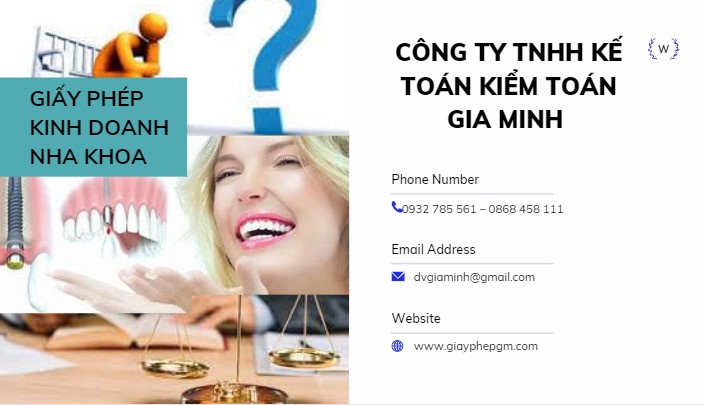 GIẤY PHÉP KINH DOANH NHA KHOA 8 Thủ tục xin giấy phép kinh doanh nha khoa