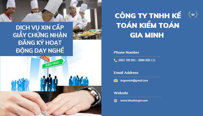Dịch vụ xin cấp giấy chứng nhận đăng ký hoạt động dạy nghề 4 Xin cấp giấy chứng nhận đăng ký hoạt động dạy nghề