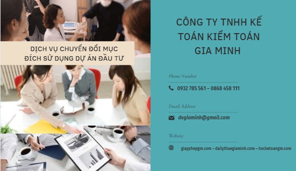 Xin giấy phép chuyển đổi mục đích dự án