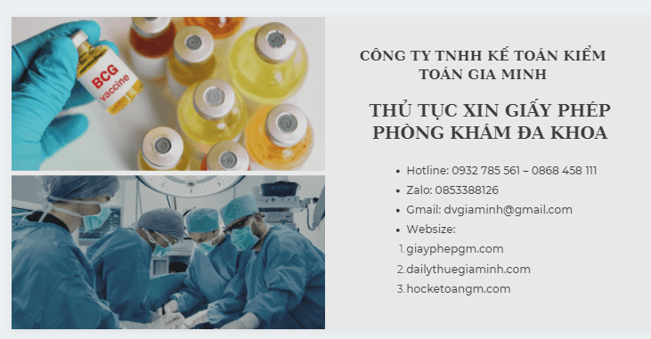 Thủ tục xin giấy phép kinh doanh phòng khám đa khoa 7 Xin giấy phép kinh doanh phòng khám đa khoa