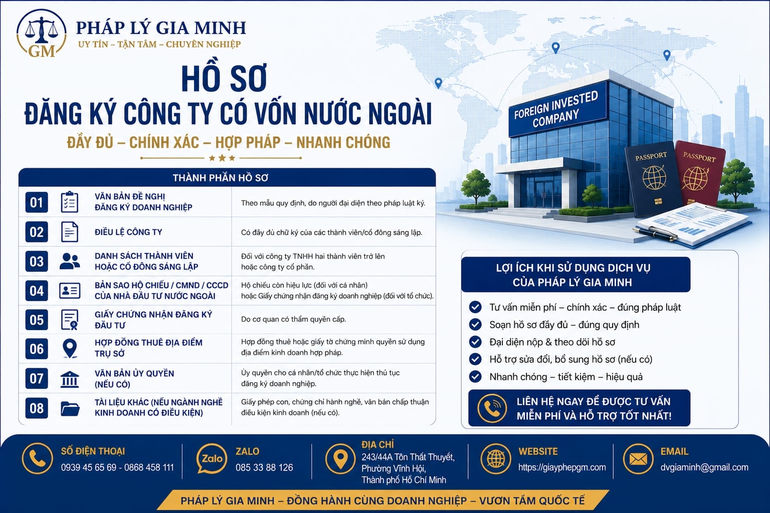 Hồ sơ đăng ký công ty có vốn nước ngoài