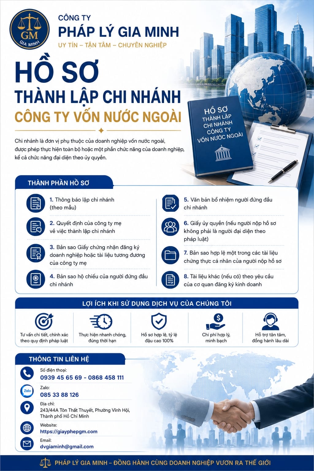 Hồ sơ thành lập chi nhánh công ty vốn nước ngoài