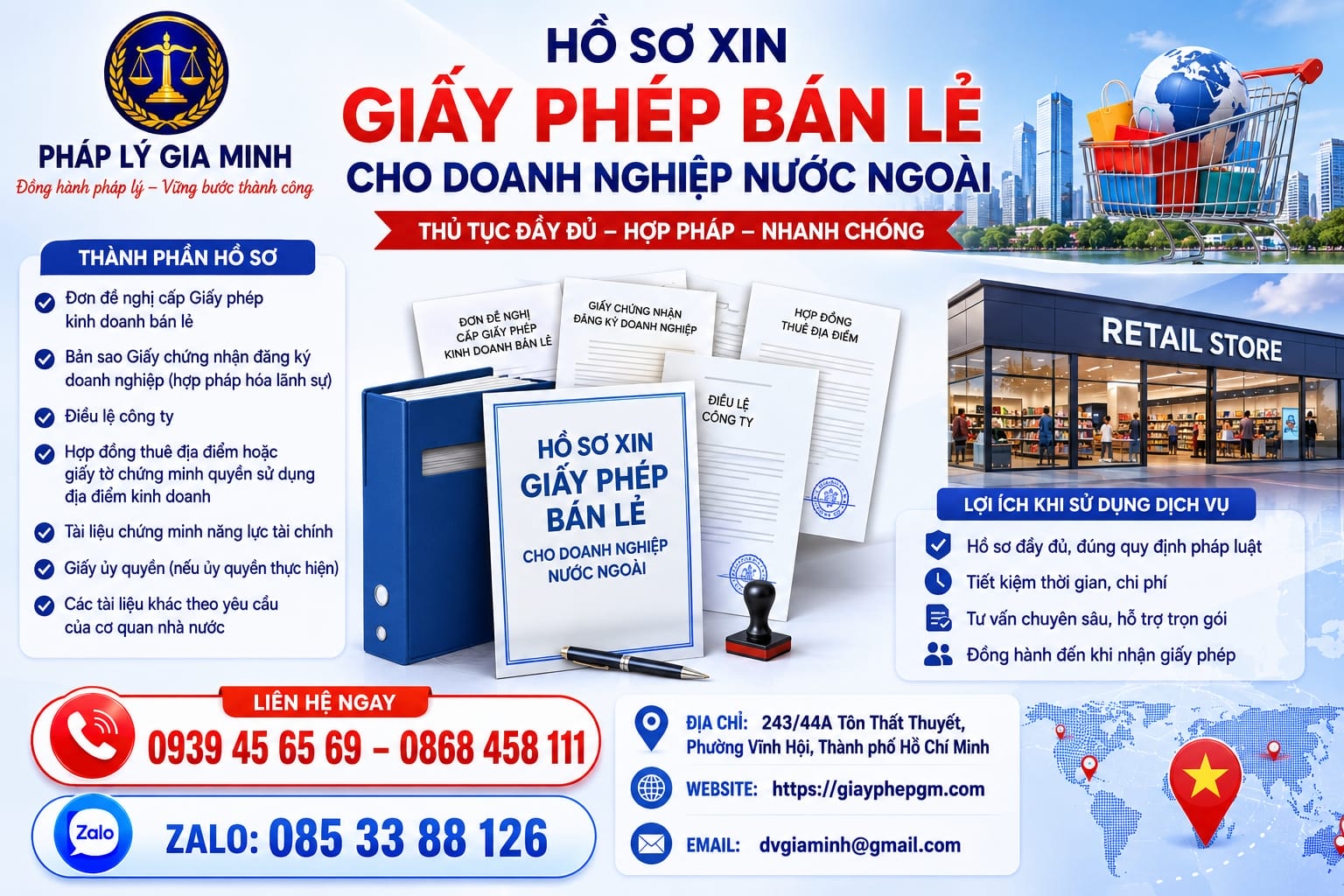 Hồ sơ xin giấy phép bán lẻ cho doanh nghiệp nước ngoài