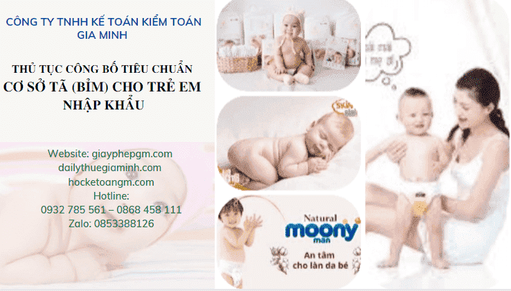 Thủ tục Công bố tiêu chuẩn cơ sở tã (bỉm) cho trẻ em nhập khẩu 