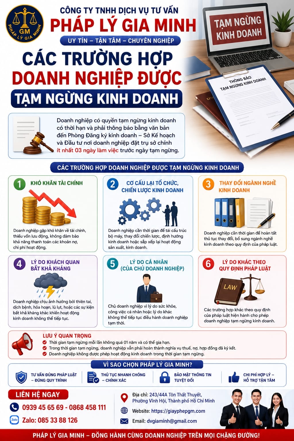 Các trường hợp doanh nghiệp được tạm ngừng kinh doanh