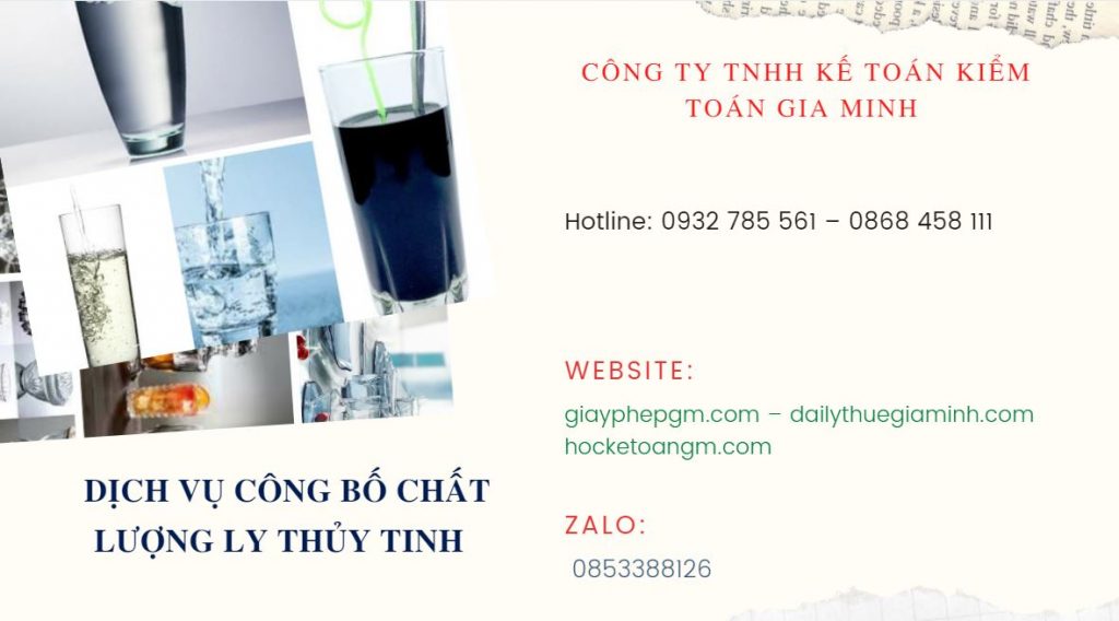 Dịch vụ công bố chất lượng ly thủy tinh 5 Công bố chất lượng ly thủy tinh