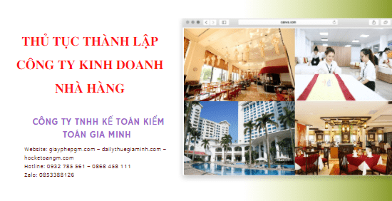Thủ tục thành lập công ty kinh doanh nhà hàng 5 Đăng ký thành lập công ty kinh doanh nhà hàng